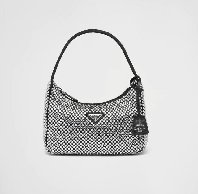 Prada - Prada Satin Mini-bag With Artificial Crystals