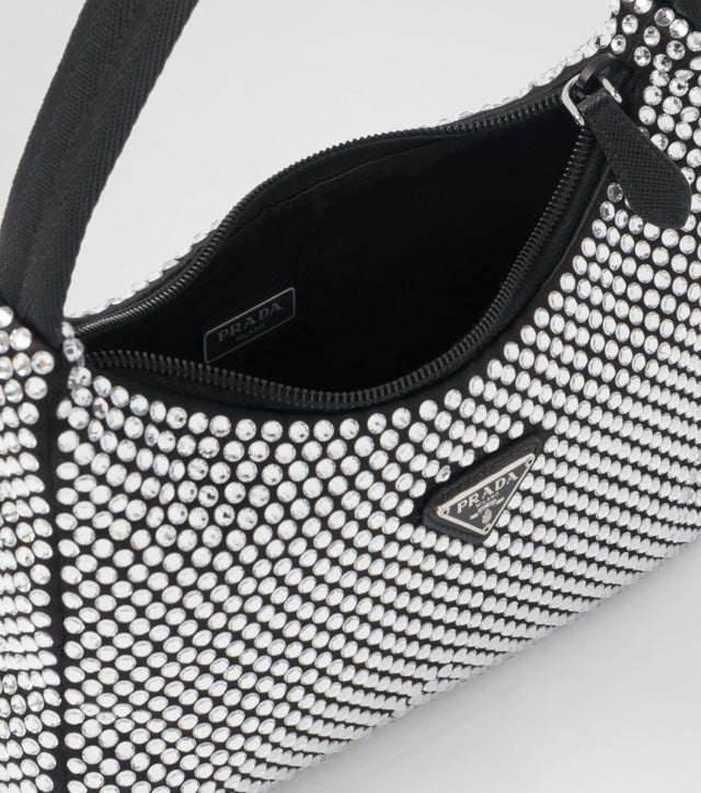 Prada - Prada Satin Mini-bag With Artificial Crystals