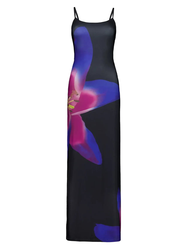 With Harper Lu Slip Dress - Midnight Lily Floral