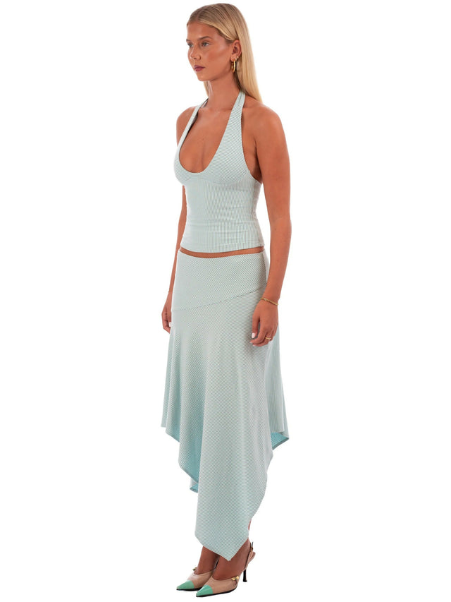 I am Delilah Yasmin Halter & Midi Skirt Mint