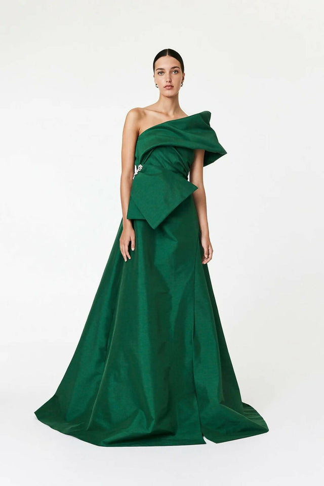 Rachel Gilbert Archer Gown - 12 / Green - Dresses