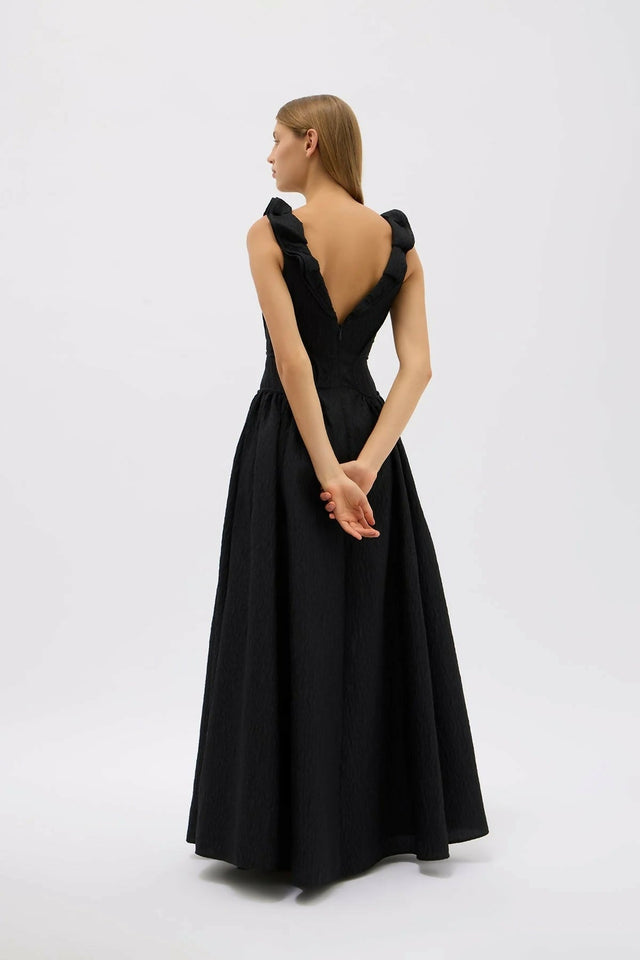 Rachel Gilbert Celia Gown in Black Size 12 - 12 / Black - Dresses