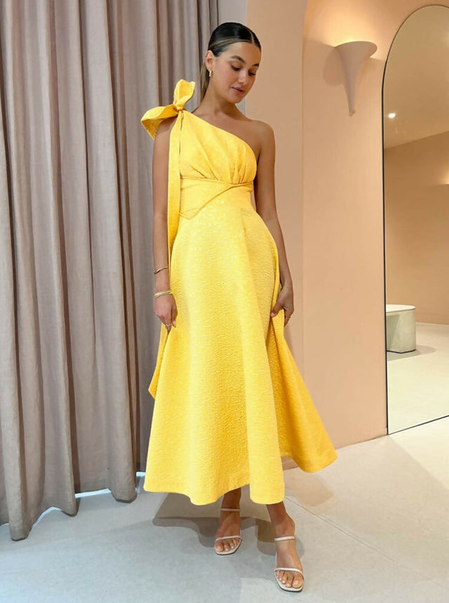Rachel Gilbert Emiliano In Lemondrop Size 8 - 8 / Yellow - Dresses