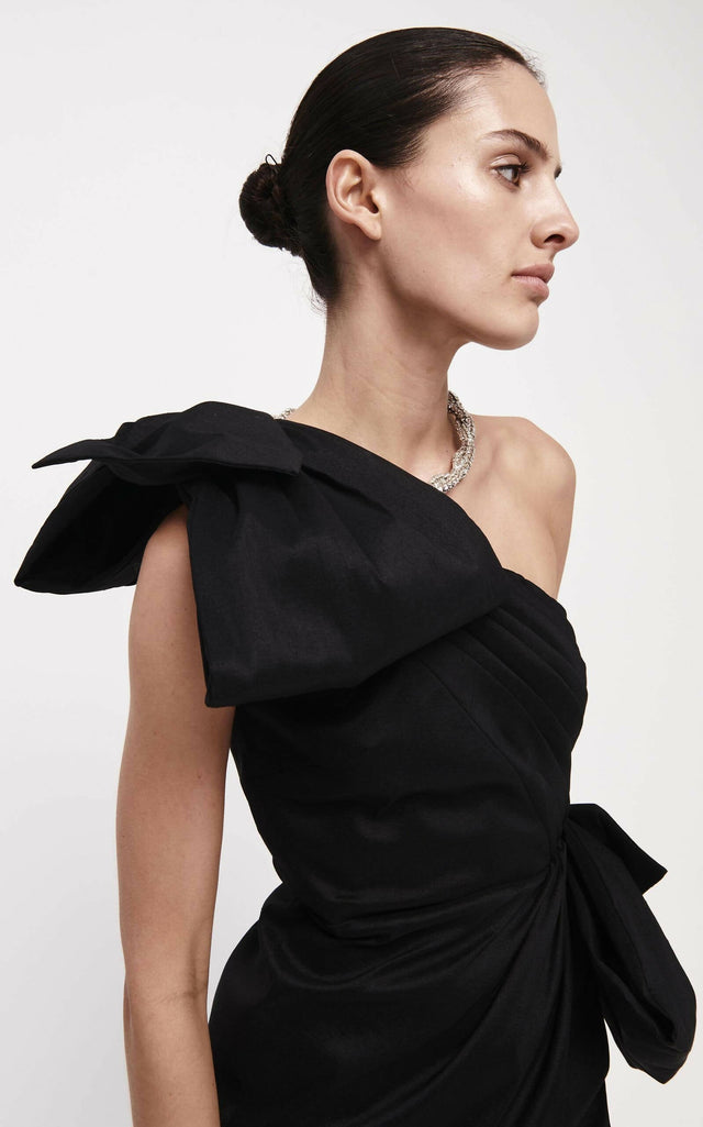 Rachel Gilbert Fauve Mini Dress - 12 / Black - Dresses