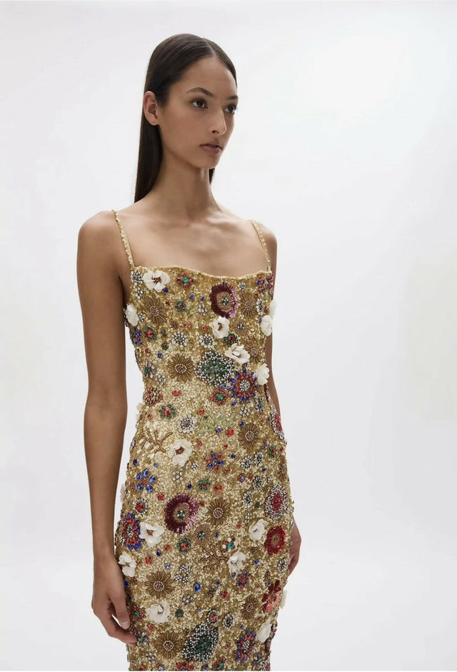 Rachel Gilbert Francesca Gown Gold