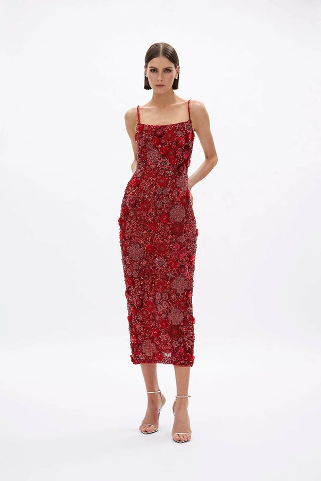 Rachel Gilbert Francesca Gown in Red - 8 / Red - Dresses