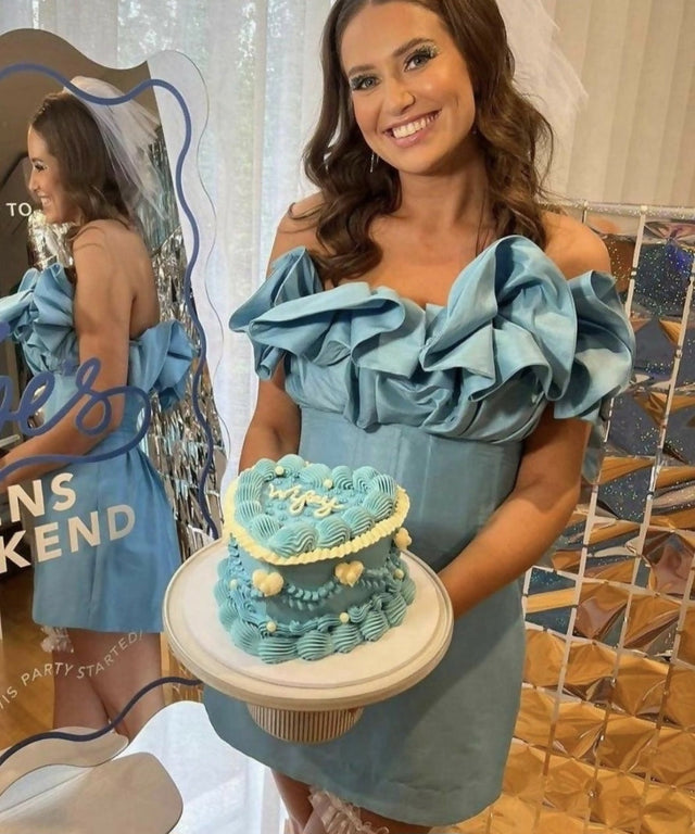 Rachel Gilbert Freida Mini Blue 3/AU12 - Blue / 12 - Dresses