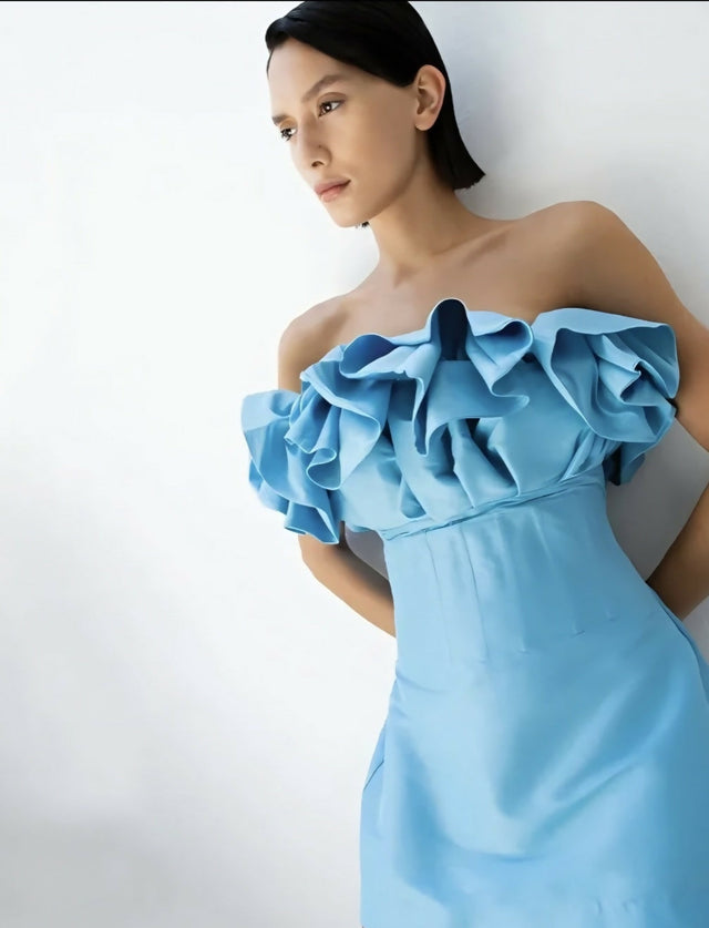 Rachel Gilbert Freida Mini Blue 3/AU12 - Blue / 12 - Dresses