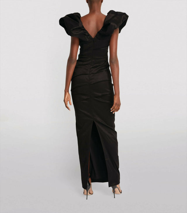 Rachel Gilbert Frey Gown in Black Size 6 - 6 / Black - Dresses