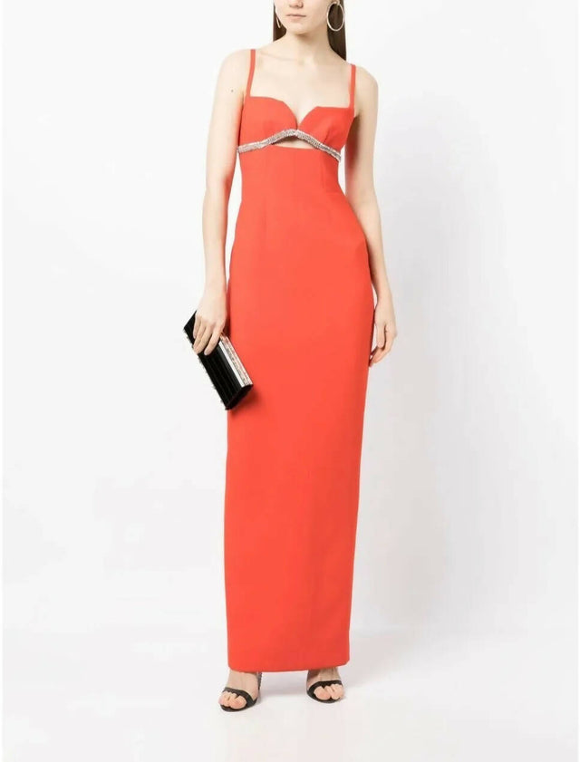 Rachel Gilbert Kyra Gown Flame Orange - 14 / Orange - Dresses