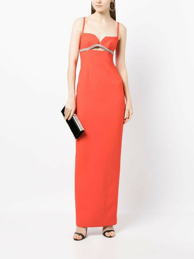 Rachel Gilbert Kyra Gown Size 10 - 10 / Orange - Dresses