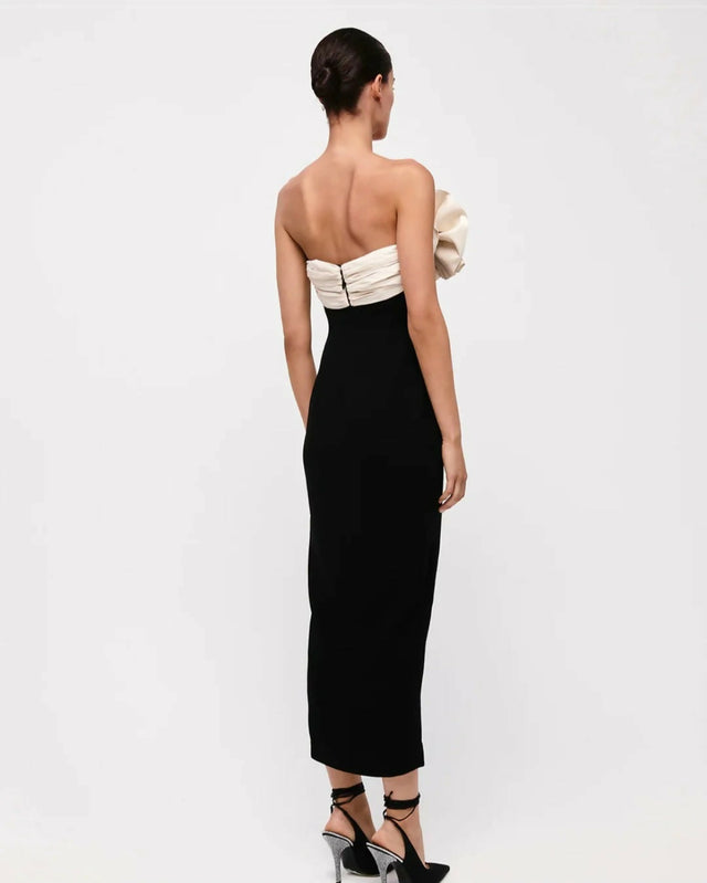 Rachel Gilbert Lavina Midi Dress Black - 12 / Multi - Dresses