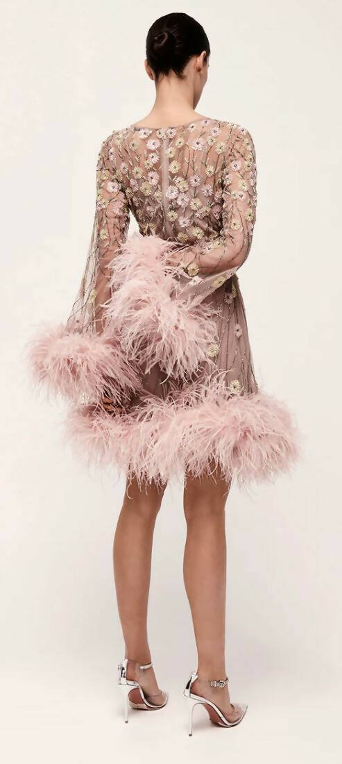 Rachel Gilbert - Rachel Gilbert Lennox Mini Dress Pink Nude Size 8