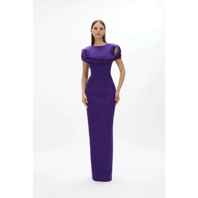 Rachel Gilbert Lorna Gown Dress Purple Size 1 & 2 - Dresses