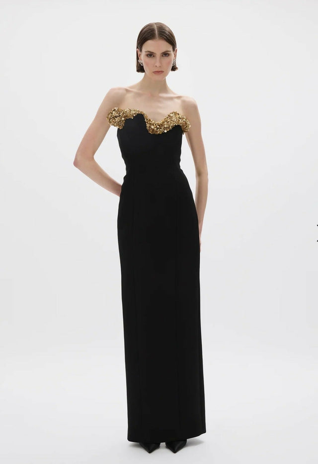 Rachel Gilbert Lucca Gown - 12 / Black - Dresses