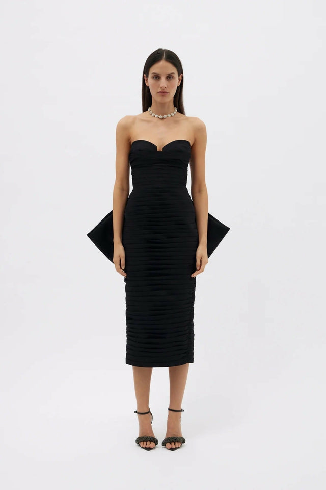 Rachel Gilbert Marji Midi Dress Black - 10 / Black - Dresses