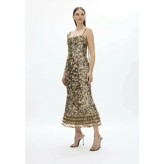 Rachel Gilbert Posie Dress Gold 3/AU12 - 12 / Gold