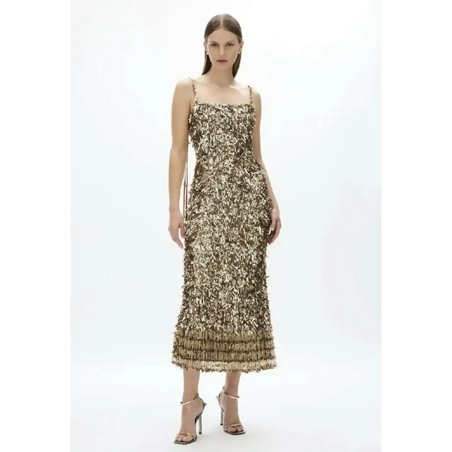 Rachel Gilbert Posie Dress Gold 3/AU12 - 12 / Gold