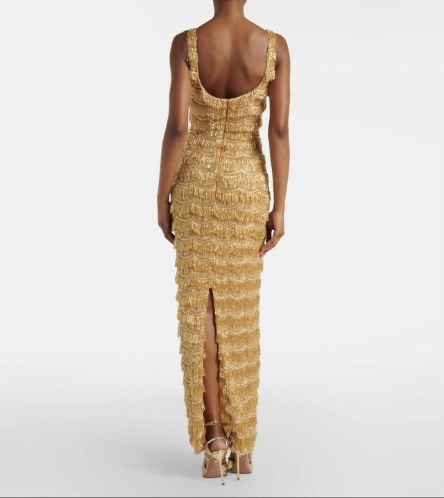 Rachel Gilbert Sadie Gown Gold