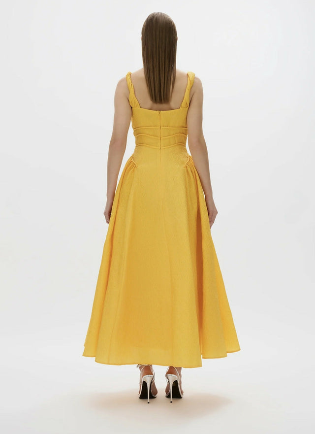 Rachel Gilbert Sophia Strap Dress Gold - Dresses