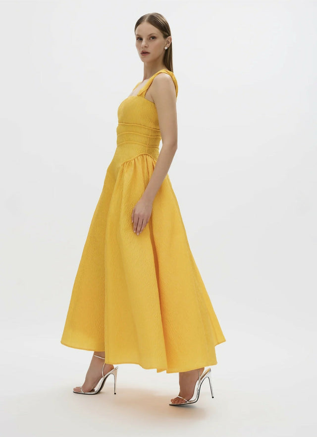 Rachel Gilbert Sophia Strap Dress Gold - Dresses