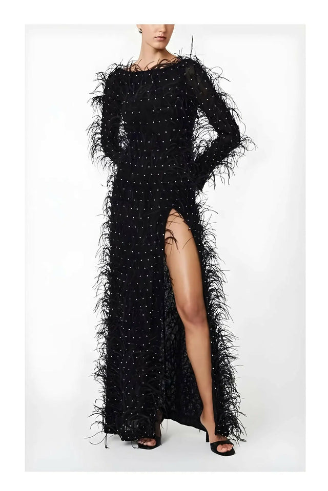 Rachel Gilbert Storm Gown Size 3/AU12 - 12 / Black - Dresses