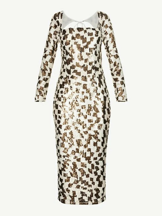 Rachel Gilbert Teddi Gown Brown 3/AU12 - 12 / Brown/White