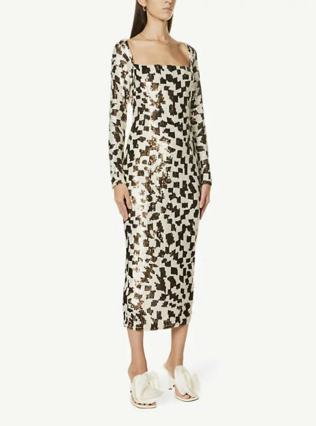 Rachel Gilbert Teddi Gown Brown 3/AU12 - 12 / Brown/White