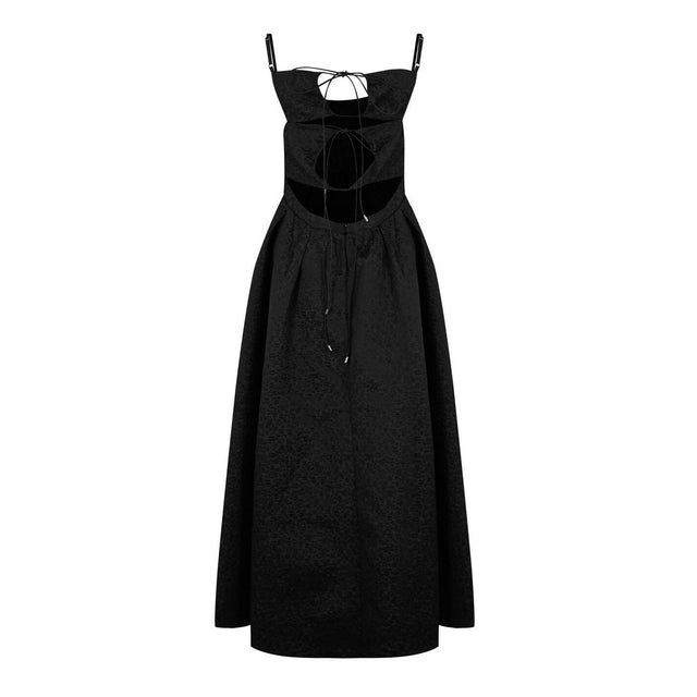 Rachel Gilbert Theo Midi Dress Black Size AU 10 - 10 / Black - Dresses