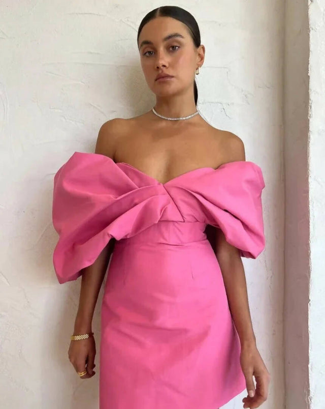 Rachel Gilbert Xavier Mini Dress - 12 / Pink - Dresses