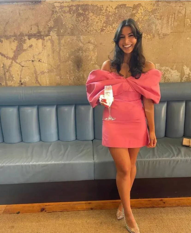 Rachel Gilbert Xavier Mini Dress - 12 / Pink - Dresses