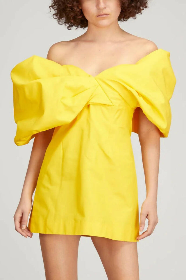 Rachel Gilbert Xavier Mini Dress - 12 / Yellow - Dresses