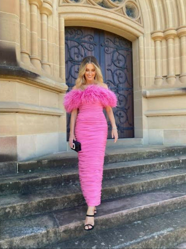 Rachel Gilbert Zion Gown Pink Size 4/AU14 - 14 / Pink - Dresses