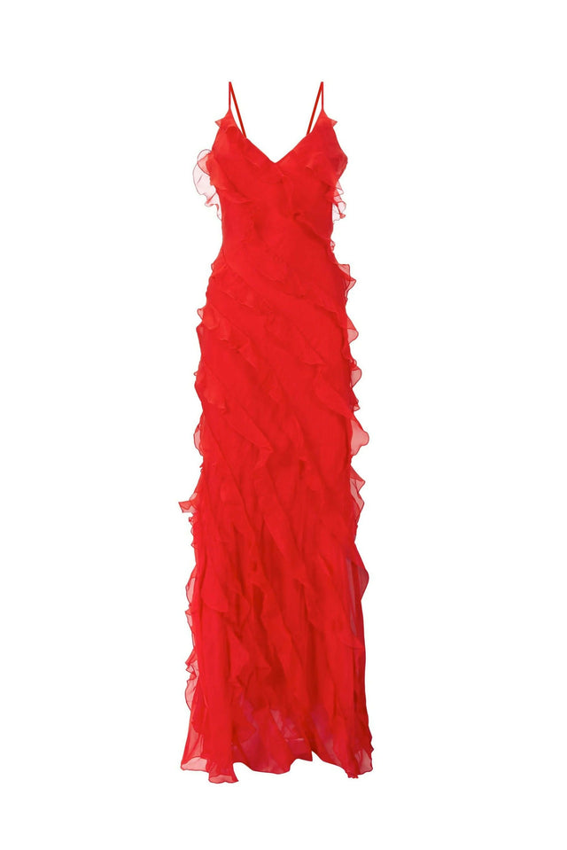 Rat and Boa Cecila Maxi Dress - 8 / Red - Dresses