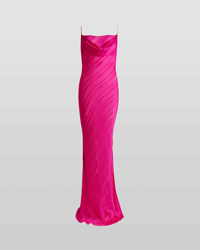 Rat and Boa Cerise Maxi Gown - 8 / Pink - Dresses