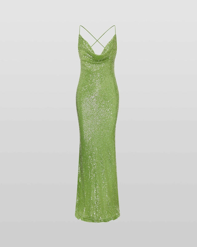 Rat and Boa Gaia Gown - 8 / Green - Dresses