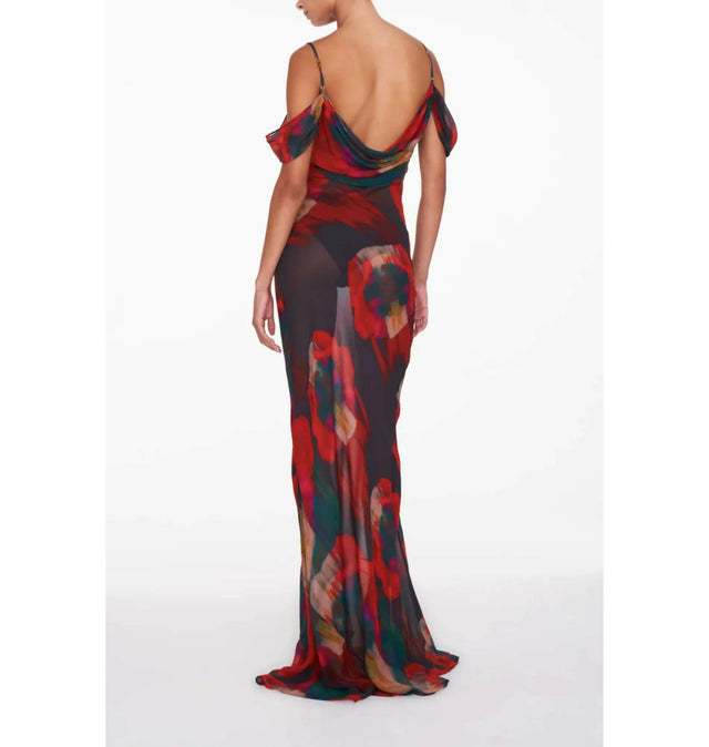 Rat & Boa Adriana Dress in Abstract Floral Print - Dresses