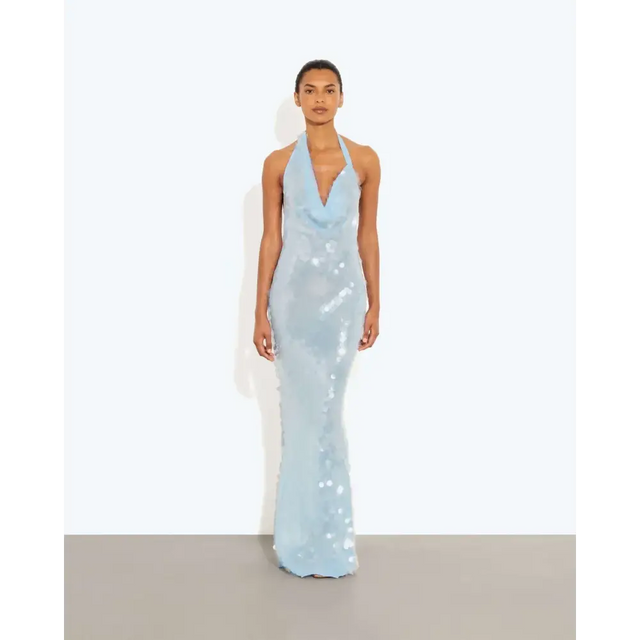 Rat & Boa Anais Maxi Dress Blue Sequin Size XXS XS S M & L - Dresses