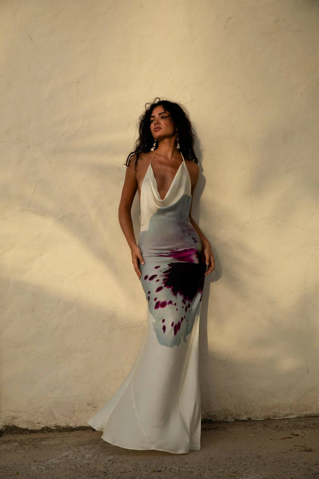 Rat & Boa Angelina Silk Maxi Dress - 6 / Multi - Dresses