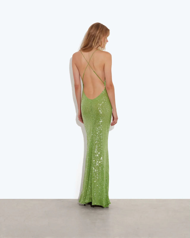 Rat & Boa Gaia Gown - 8 / Green - Dresses