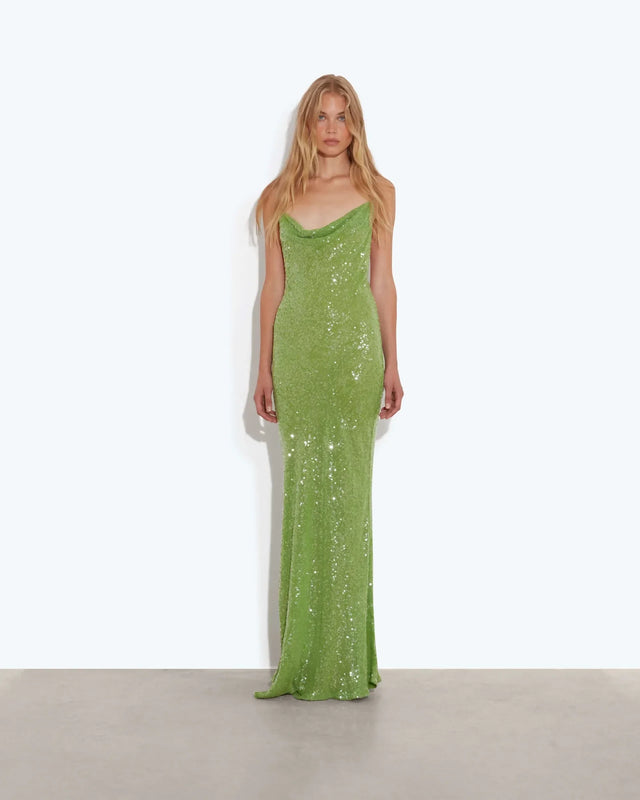 Rat & Boa Gaia Gown - 8 / Green - Dresses
