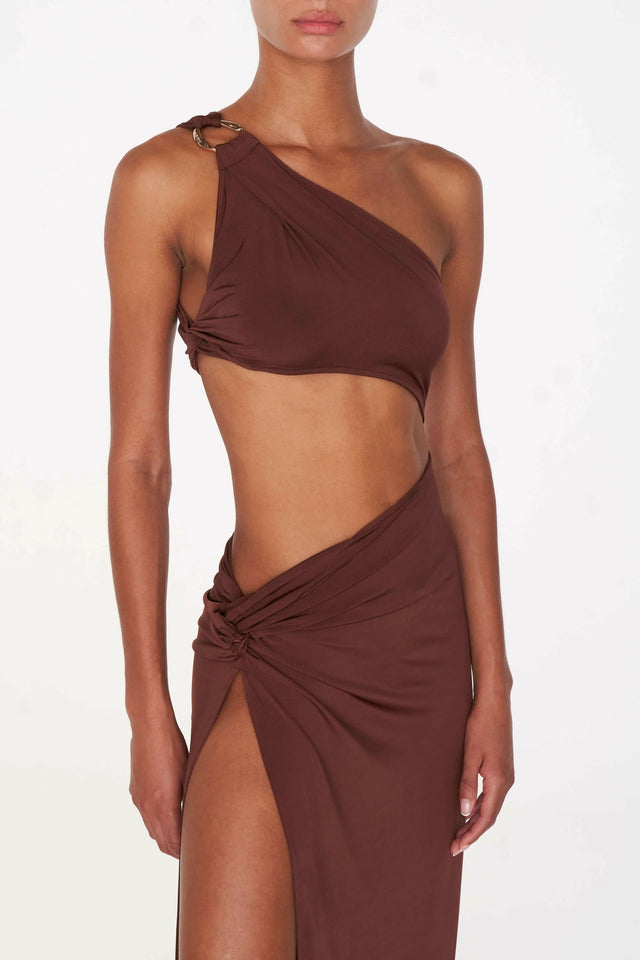 Rat & Boa Isamaya Dress - Brown / 8 - Dresses