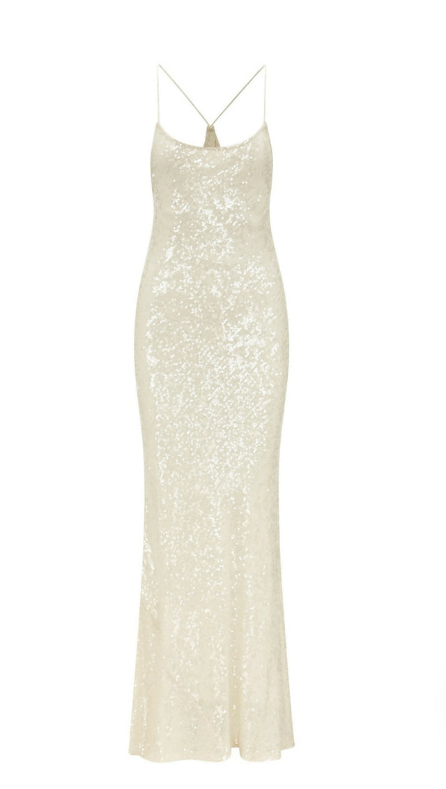 Rat & Boa Olympia Sequin Dress - 6 / Nude - Dresses