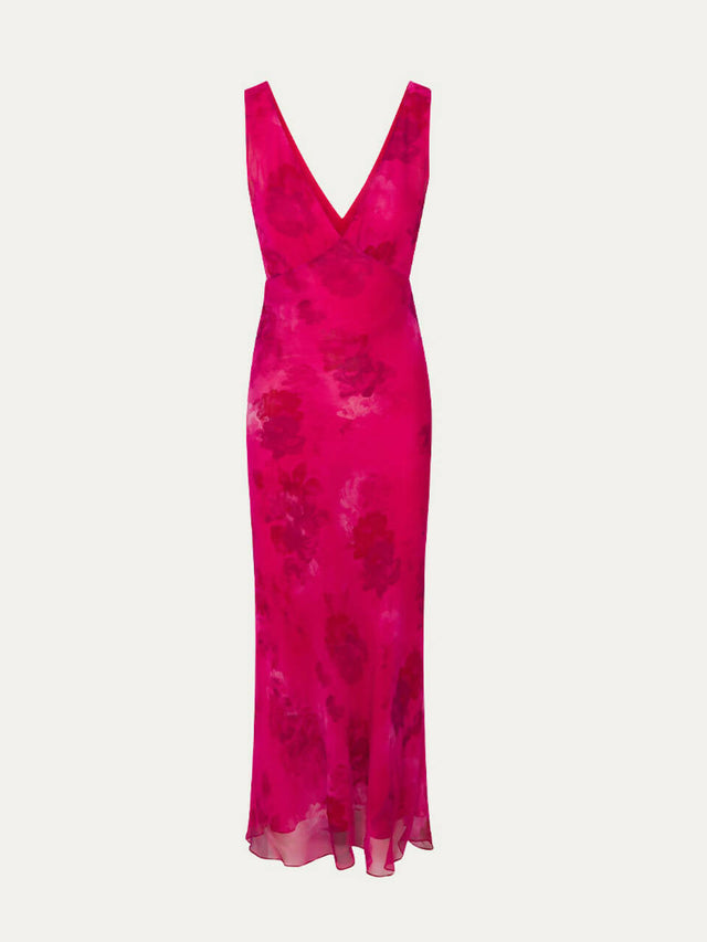 Realisation Par Marie Silk Midi Dress in Anastasia Rose - Dresses