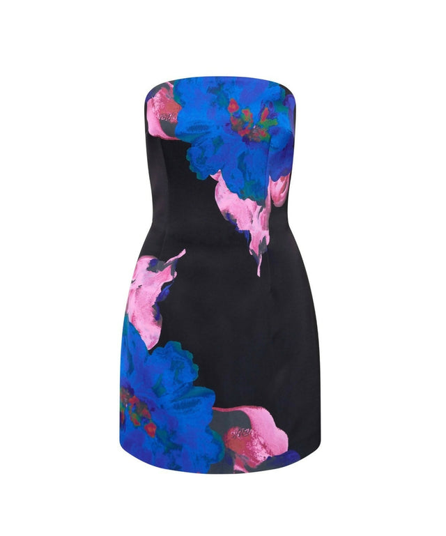 Rebecca Vallance Acid Bloom Strapless Mini Dress - 8 / Multi - Dresses