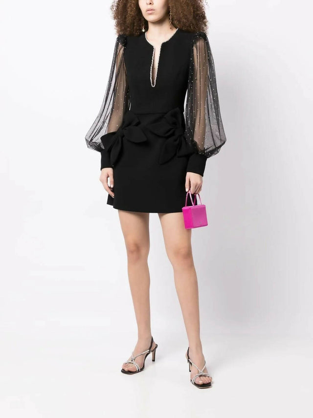 Rebecca Vallance Alyssa Mini Dress - 8 / Black - Dresses