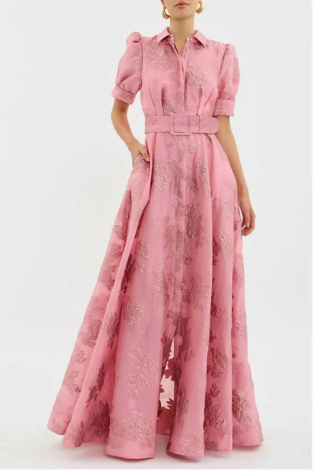 Rebecca Vallance Annette Button Gown; Size 14; Pink - 14 / Pink - Dresses