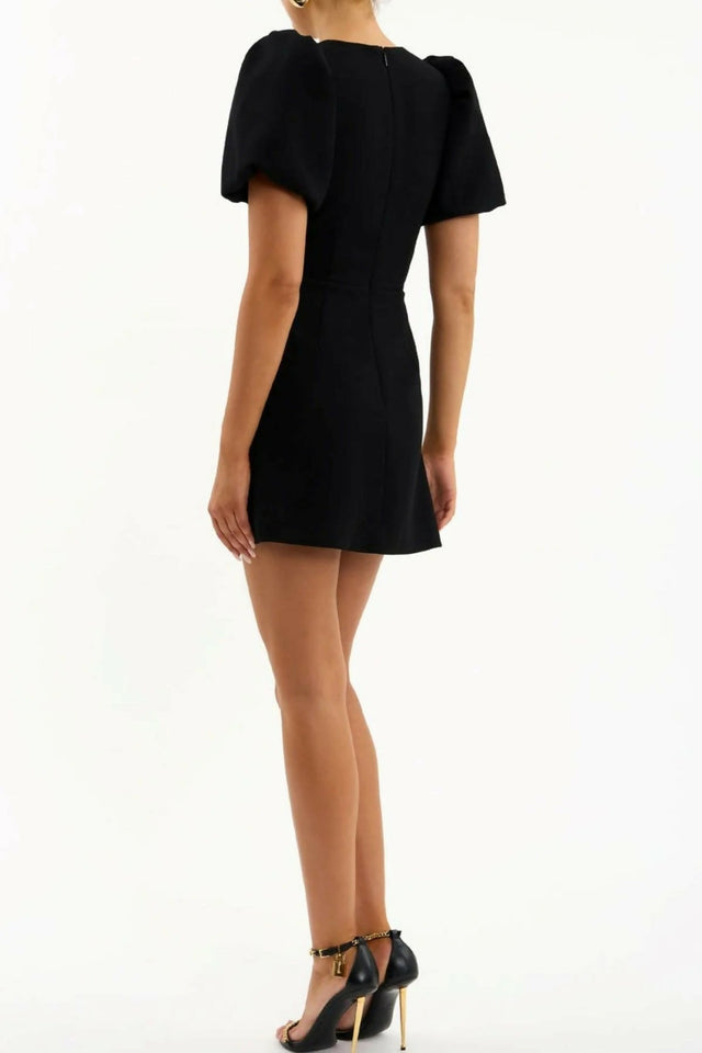 Rebecca Vallance Aubree Flower Mini Dress in Black Size 8 10 - Dresses