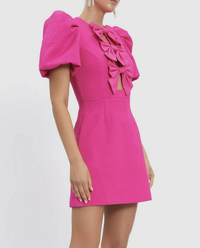 Rebecca Vallance Cecily Mini Dress Hot Pink - 8 / Pink - Dresses