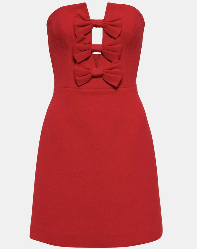 Rebecca Vallance Chiara Strapless Mini Dress - 8 / Red - Dresses